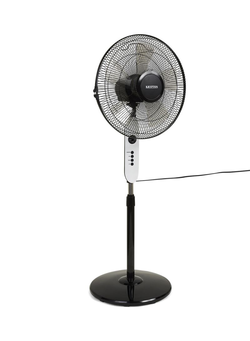 60W 16-Inch Stand Fan With Remote Control KNF6113 Black / White